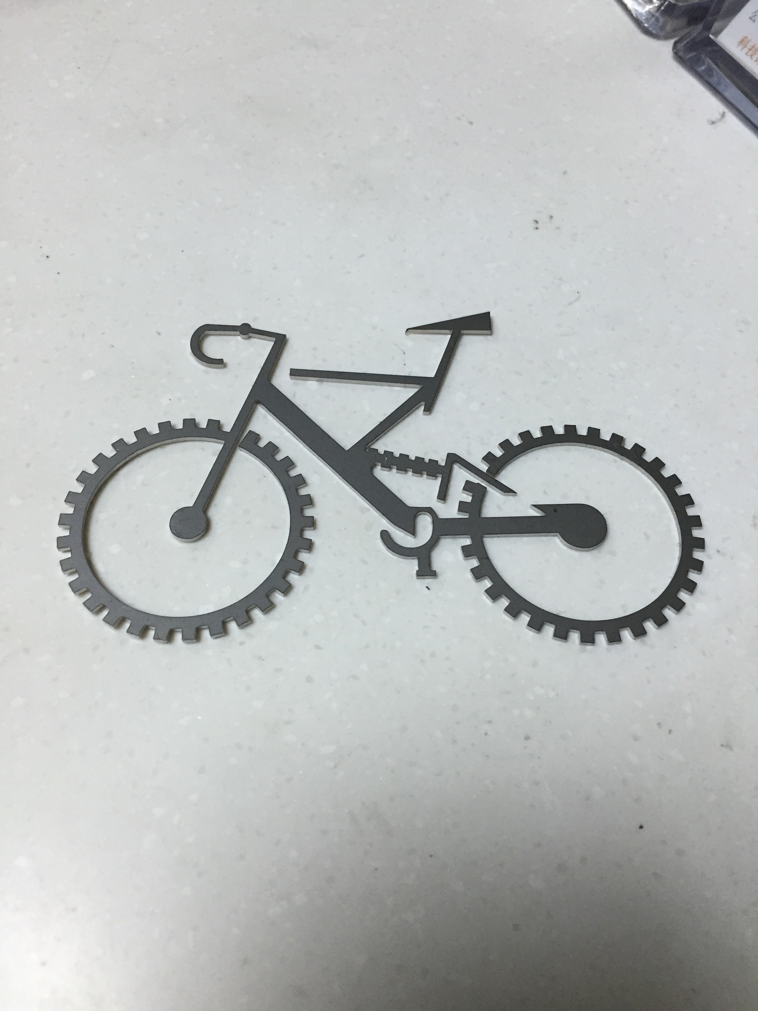 激光切割不（bú）鏽鋼金屬（shǔ）自行車